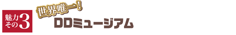 【魅力その3】世界唯一！ DDミュージアム