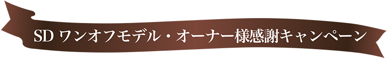 SDワンオフモデル・オーナー様感謝キャンペーン